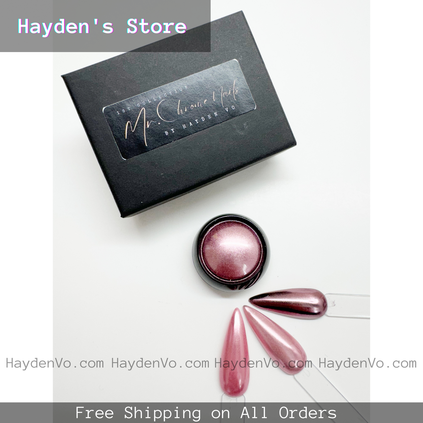 Mr. Chrome Nail Collection - Lovely Purple Chrome Powder for All purpose - 1 box